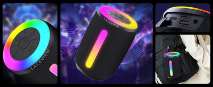 TWS Waterproof Bluetooth LED Speaker