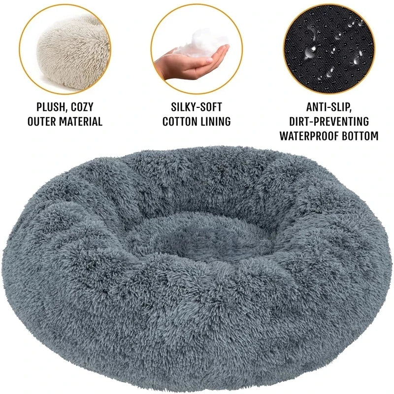 Plush Donut Cat Bed - Ultimate Comfort