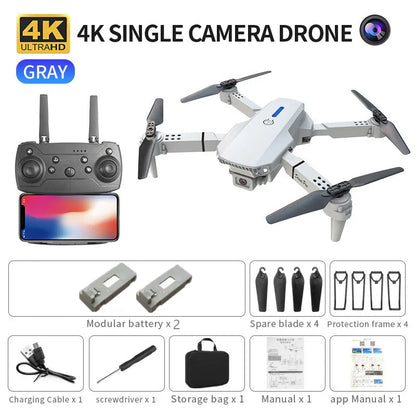 E88 Foldable 4K Drone with Dual Camera