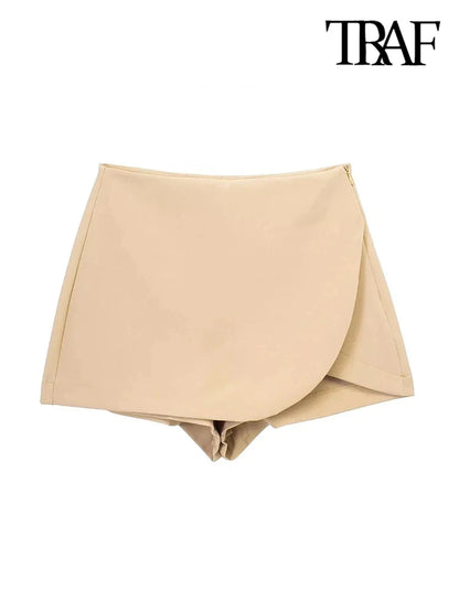 TRAF Vintage High-Waist Shorts Skirt