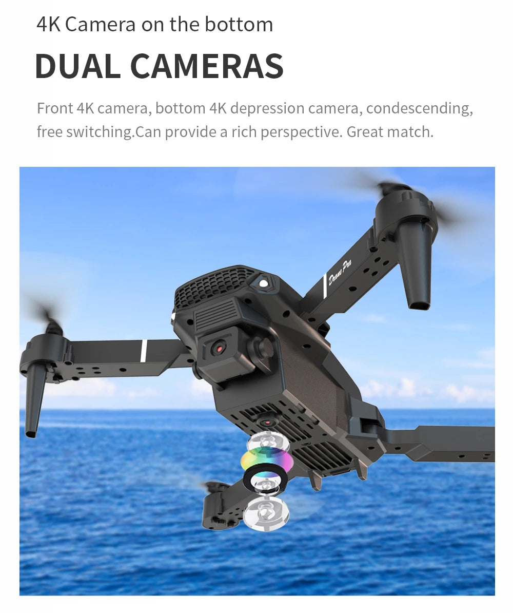 E88 Foldable 4K Drone with Dual Camera