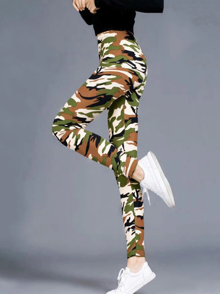 Stylish Camouflage Push-Up Fitness Leggings