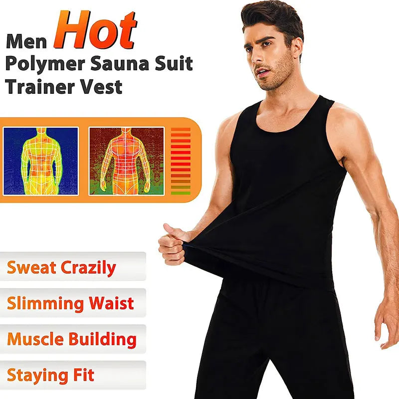 Men’s Sauna Sweat Vest with Heat Trapping