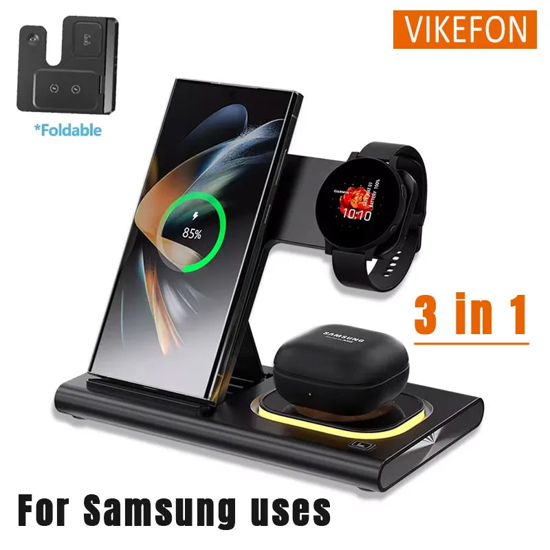 30W 3-in-1 Foldable Wireless Charger