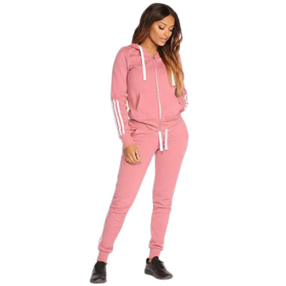 Casual Women's Hooded Zipper Tracksuit