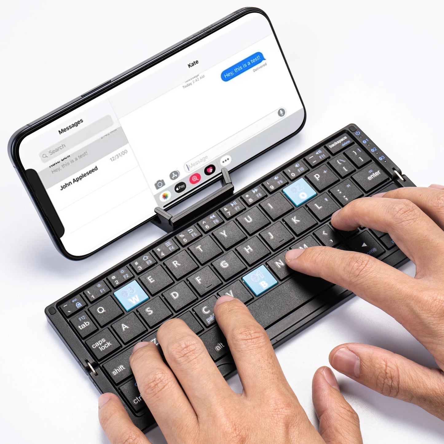 Compact Folding Bluetooth Keyboard