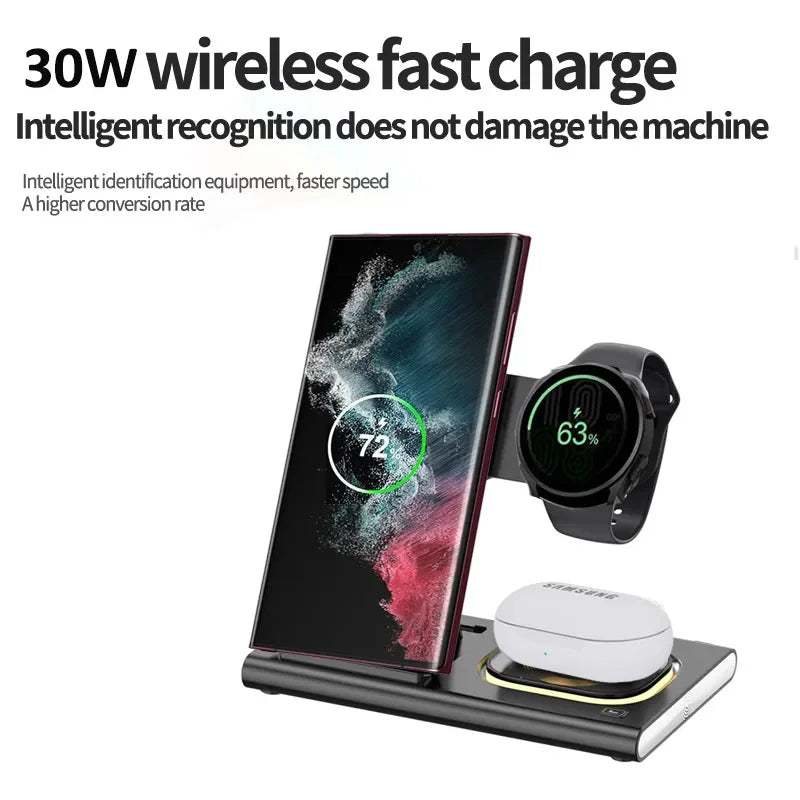 30W 3-in-1 Foldable Wireless Charger