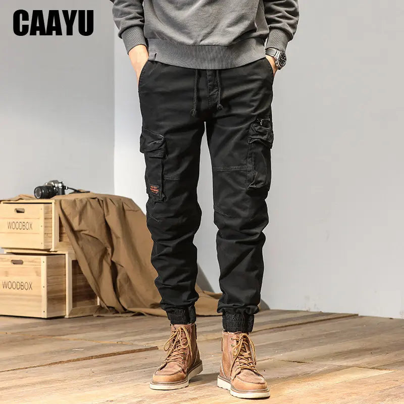 CAAYU Men's Multi-Pocket Tactical Joggers