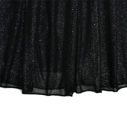 Mozision Black Strapless Sequin Mini Dress