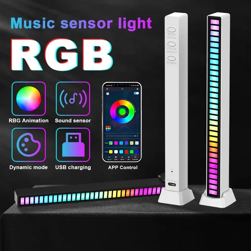 RGB Music-Controlled LED Rhythm Light