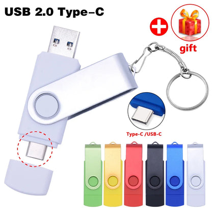 Clé USB rotative 2 en 1 Type-C 