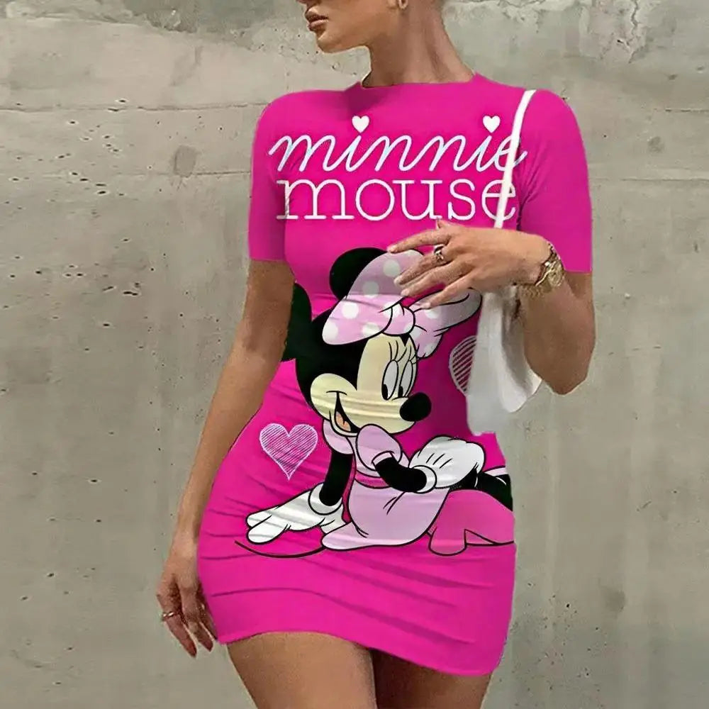 Minnie Mouse Cartoon Mini Dress