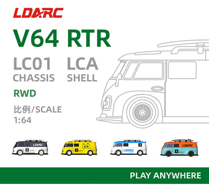 LDARC V64 1/64 Mini RC Car