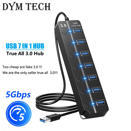 7-Port USB 3.0 Hub with Power Switch