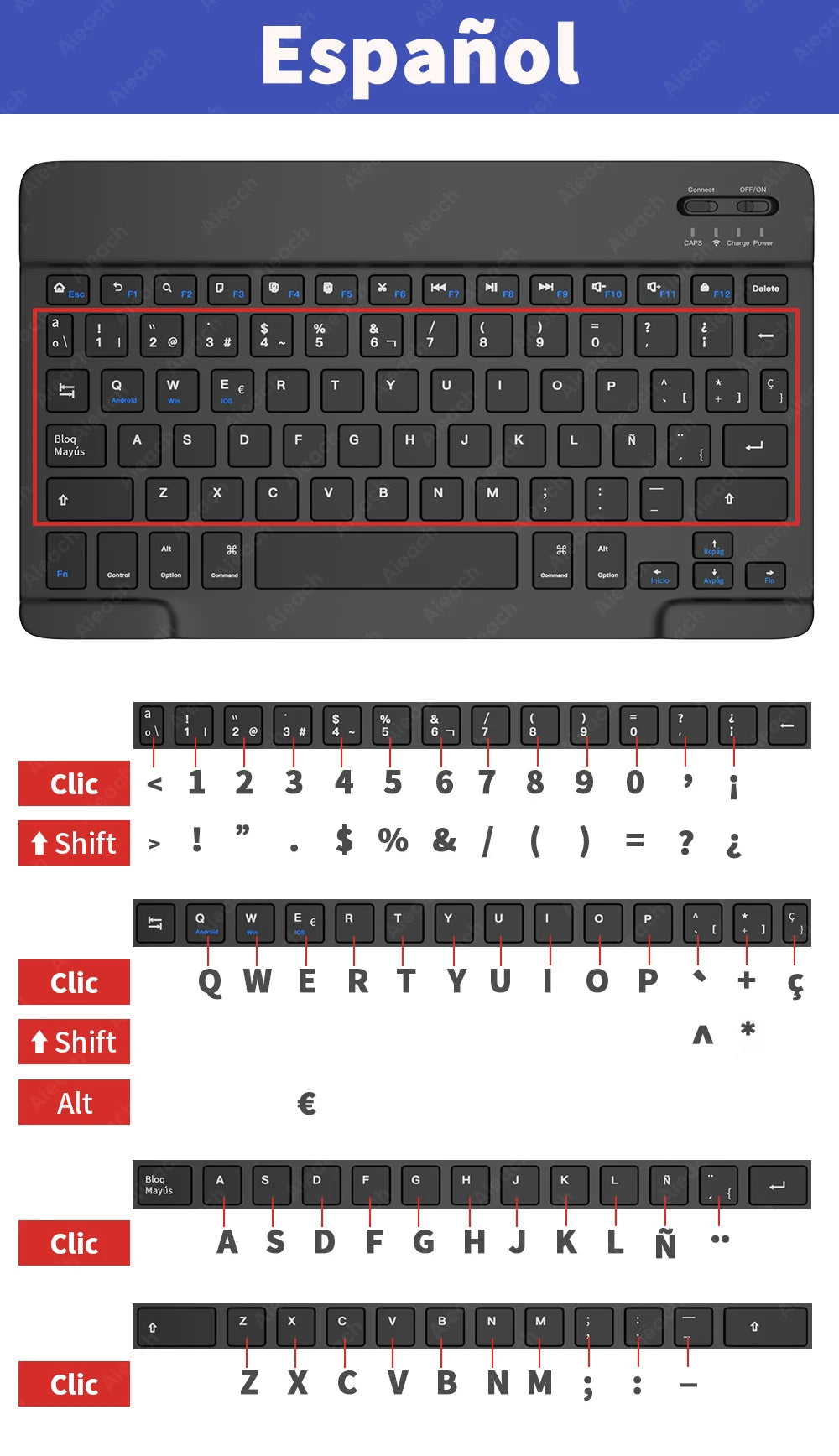 Bluetooth Rainbow Backlit Keyboard and Mouse