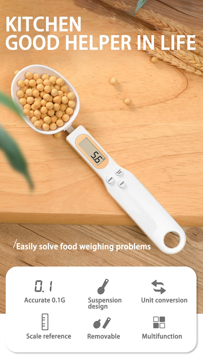 High-Precision LCD Digital Weighing Spoon