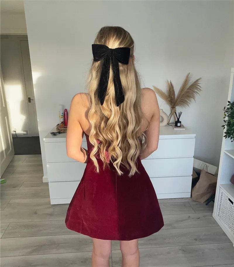 Mozision Strapless Backless Mini Party Dress