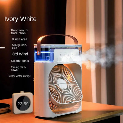 USB Mini Air Cooler with Spray Humidification