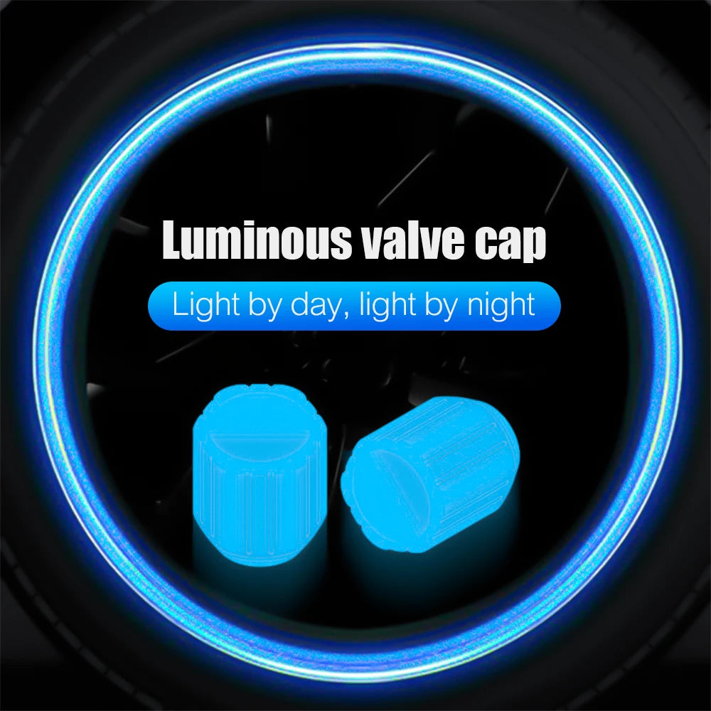 Glow-in-the-Dark Tyre Valve Caps