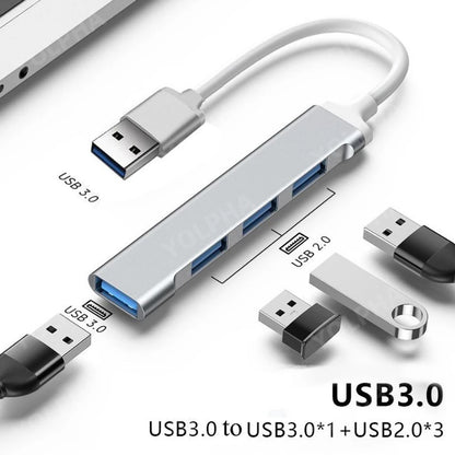 4-Port USB 3.0 Hub High Speed