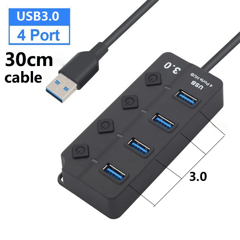 7-Port USB 3.0 Hub with Power Switch