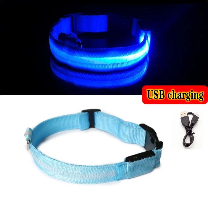 LED Dog Collar Light for Pets - USB Rechargeable