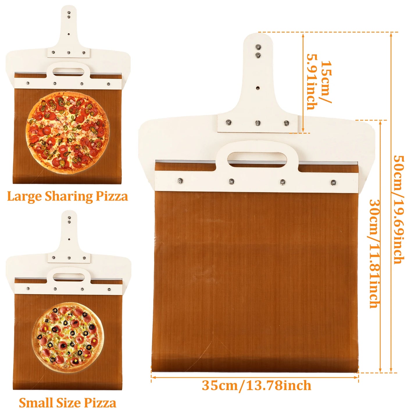 Non-Stick Sliding Pizza Peel with Handle