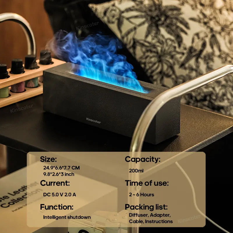 KINSCOTER Ultrasonic Flame Aroma Diffuser