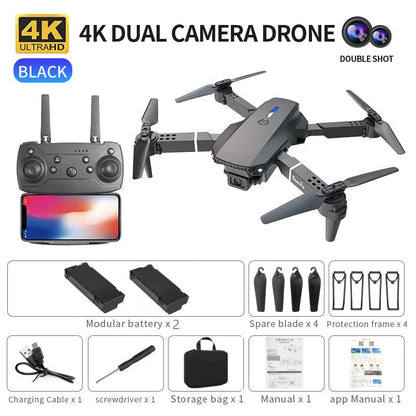 E88 Foldable 4K Drone with Dual Camera