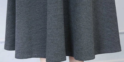 Elegant Winter Wool A-Line Maxi Skirt