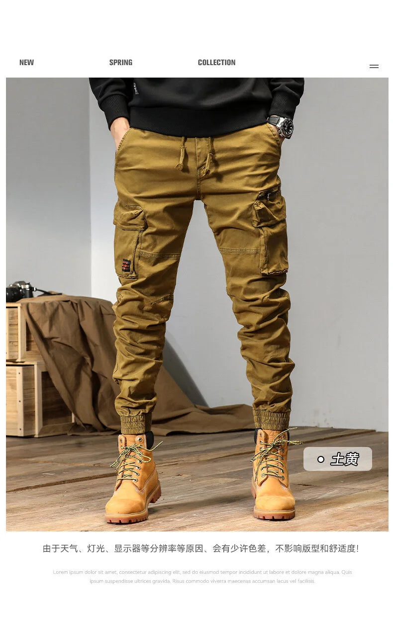 CAAYU Men's Multi-Pocket Tactical Joggers