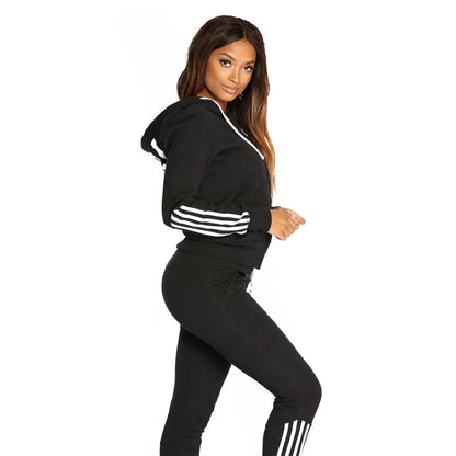 Casual Women's Hooded Zipper Tracksuit