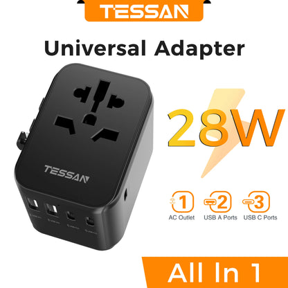 Cargador adaptador de viaje universal TESSAN 