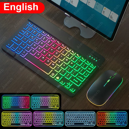 Bluetooth Rainbow Backlit Keyboard and Mouse