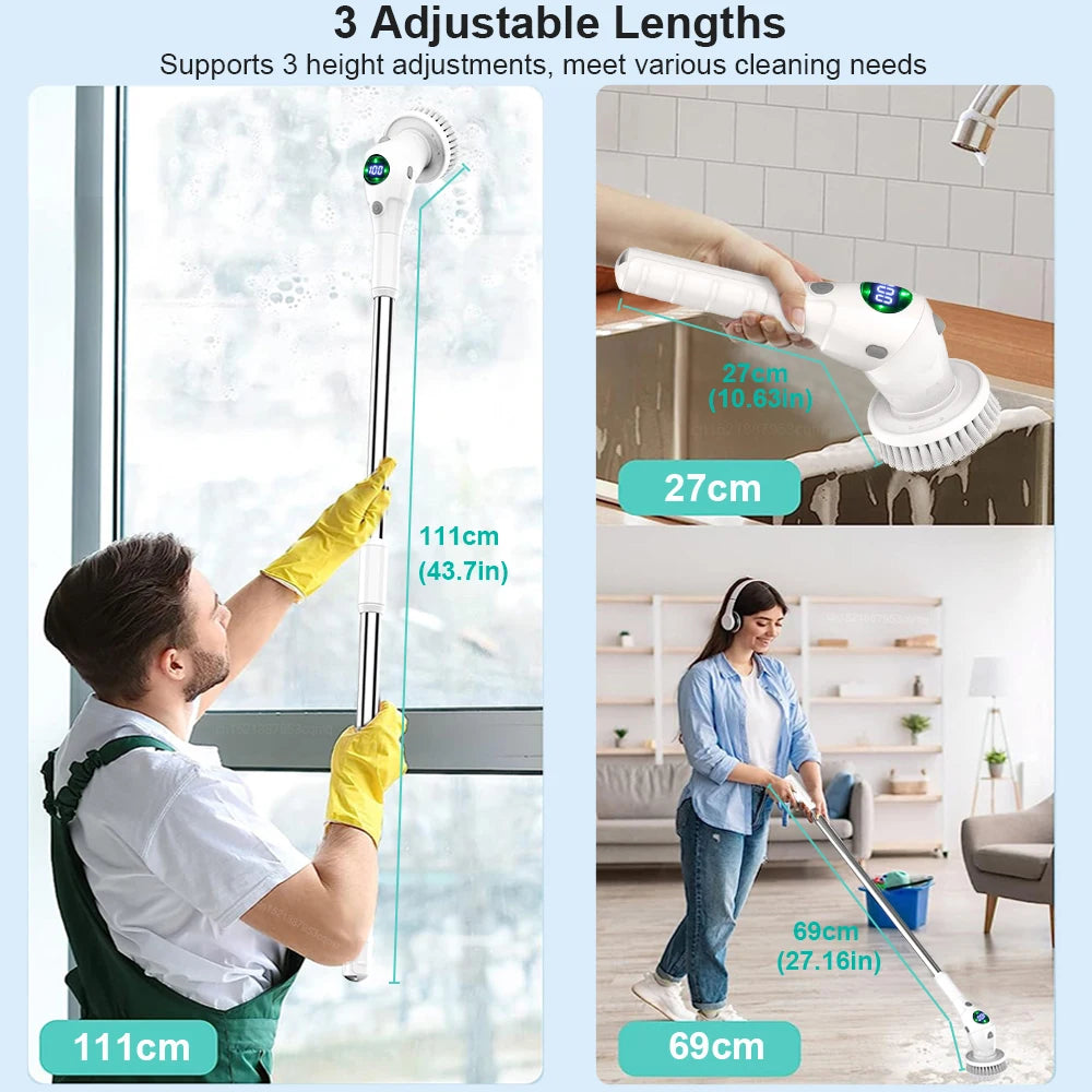 8-in-1 Cordless Electric Cleaning Brush