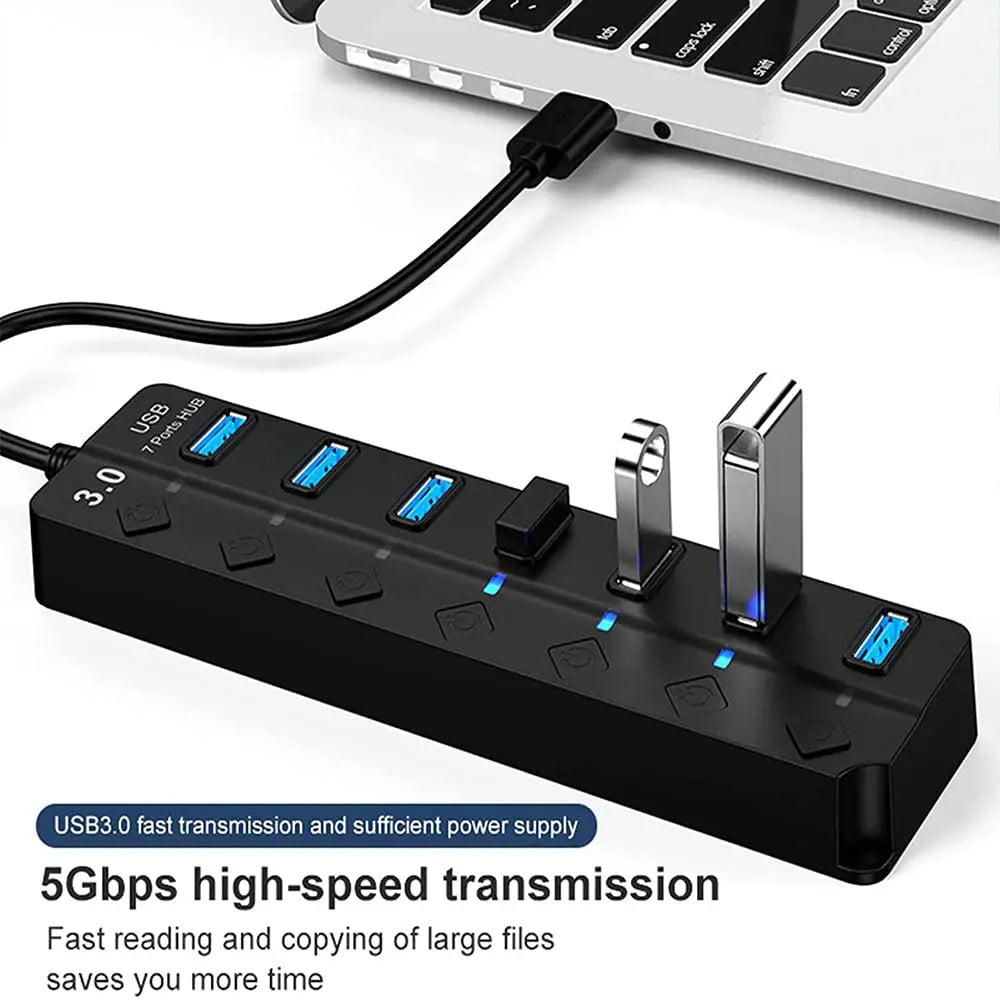 7-Port USB 3.0 Hub with Power Switch