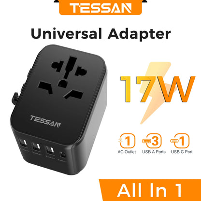 Cargador adaptador de viaje universal TESSAN 