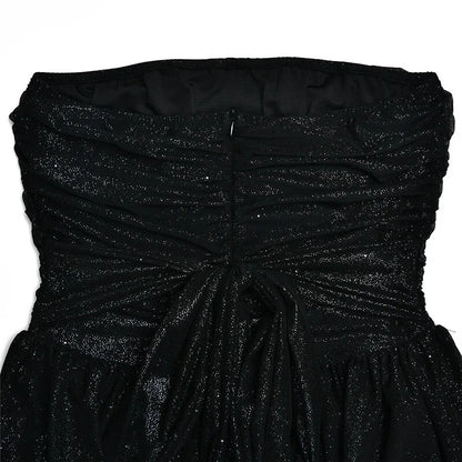 Mozision Black Strapless Sequin Mini Dress