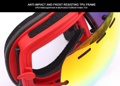 X-TIGER Ski Goggles with UV Protection