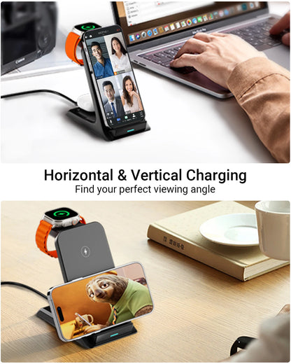 KPON 3-in-1 Fast Wireless Charger