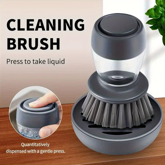 Automatic Liquid Dispensing Kitchen Cleaning Brush