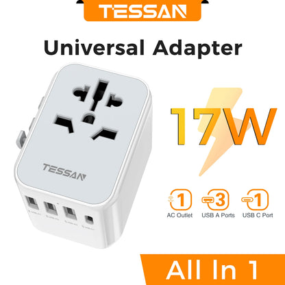 Cargador adaptador de viaje universal TESSAN 