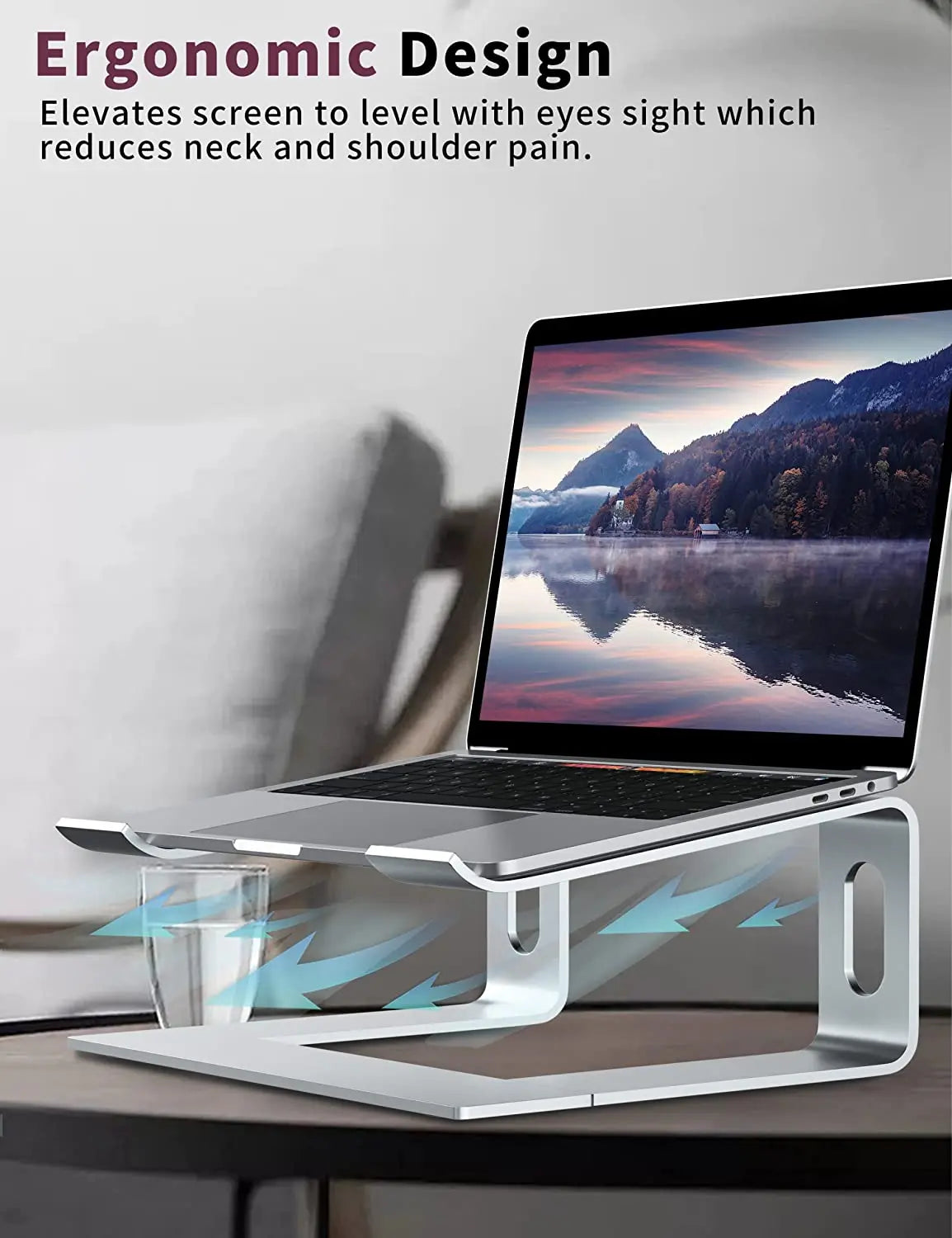 Ergonomic Aluminium Laptop Stand by GDVONE