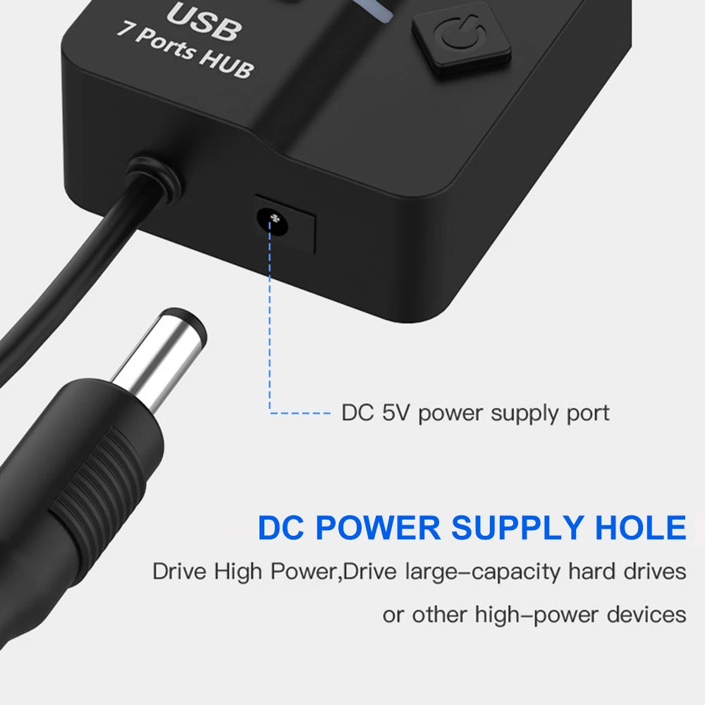 7-Port USB 3.0 Hub with Power Switch