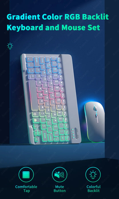 Bluetooth Rainbow Backlit Keyboard and Mouse