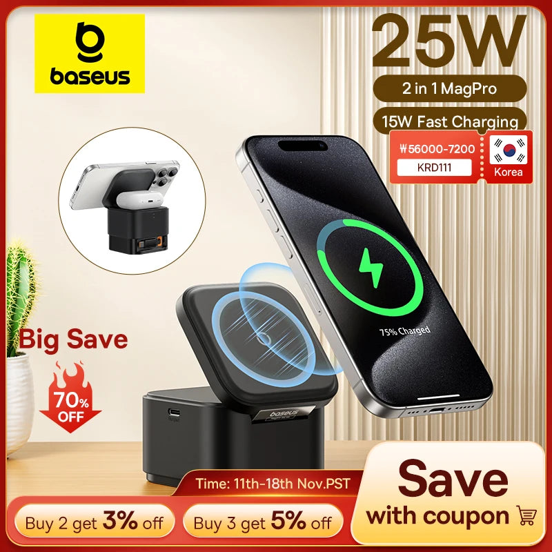 Baseus 2-in-1 Wireless Charger