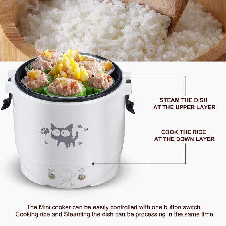 Portable Dual-Use Mini Rice Cooker 12V