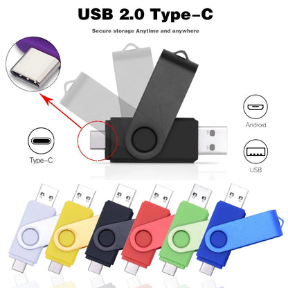 Clé USB rotative 2 en 1 Type-C 