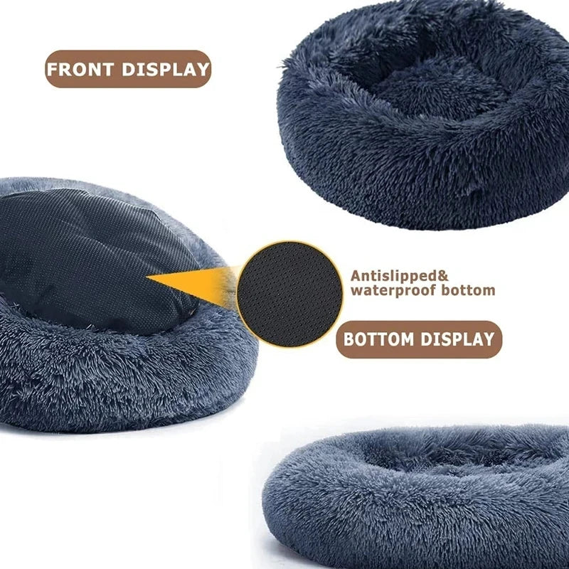 Plush Donut Cat Bed - Ultimate Comfort