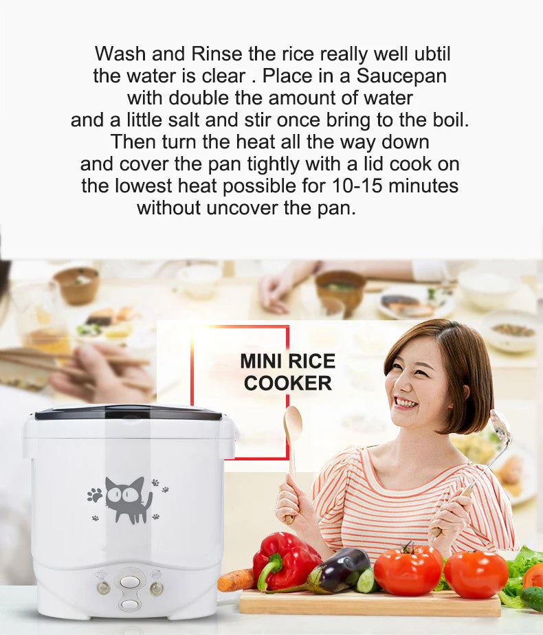 Portable Dual-Use Mini Rice Cooker 12V